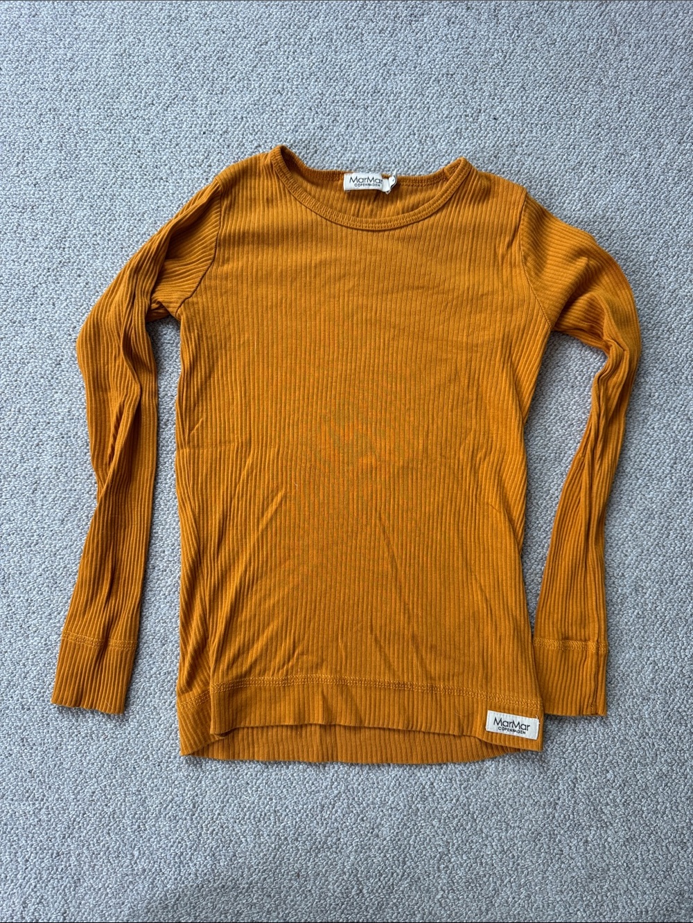 MarMar Copenhagen Mustard Ribbed Long Sleeve Tee